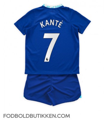 Chelsea Kante #7 Hjemmebanetrøje Børn 2022-23 Kortærmet (+ Korte bukser)
